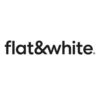 logo flat and white